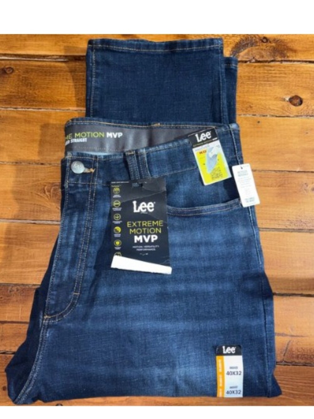 New Lee Men's Extreme Motion Relax Fit Tapered Leg Flex Waistband Stretch Jeans